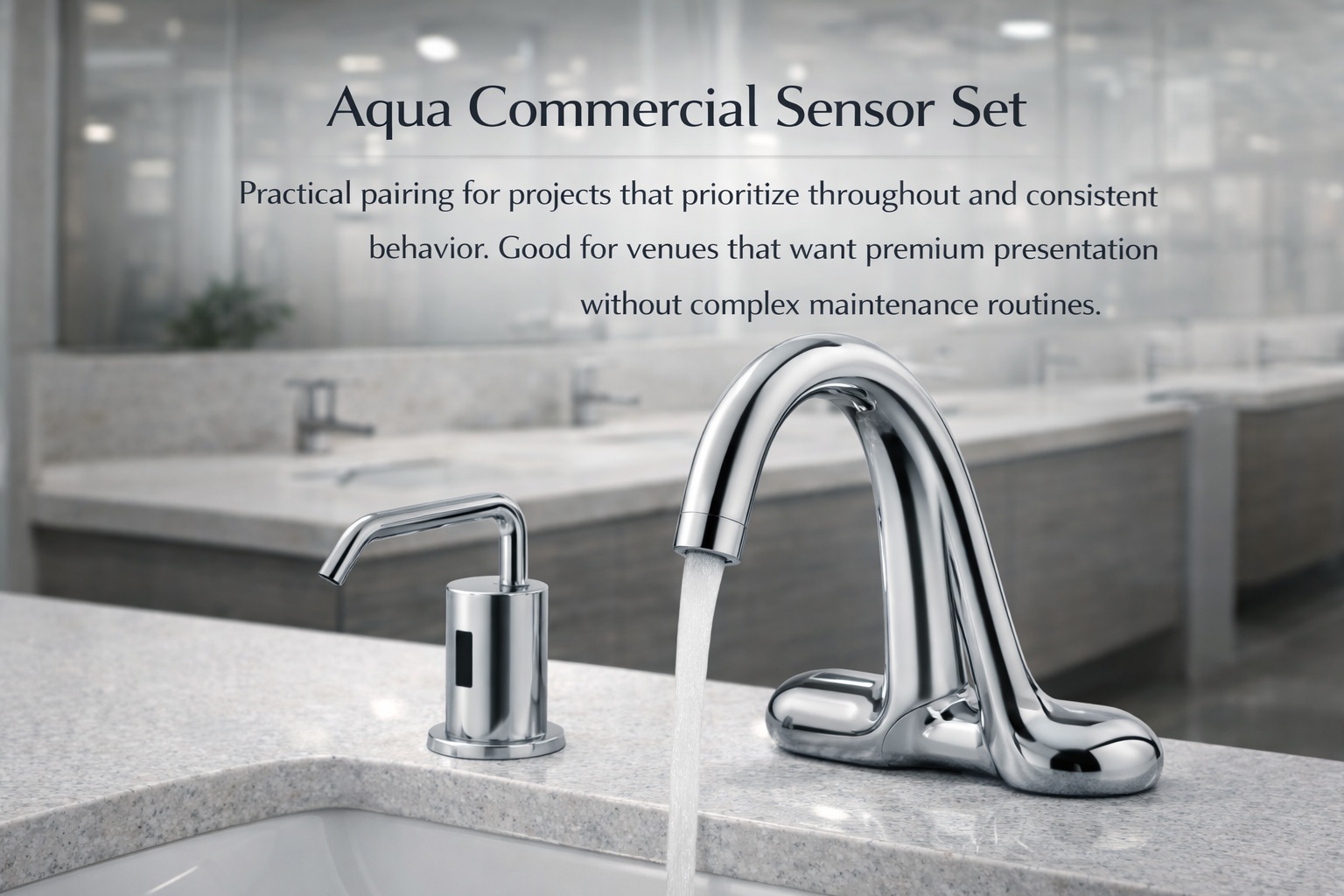 BathSelect Aqua Automatic Sensor Faucet and Soap Dispenser set model BS1804